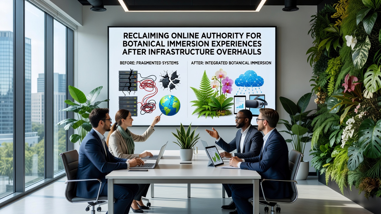 Recovery dashboard displaying link profile restoration for botanical wellness experiences